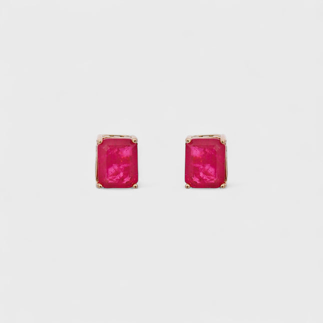 Square pink crystal  earrings