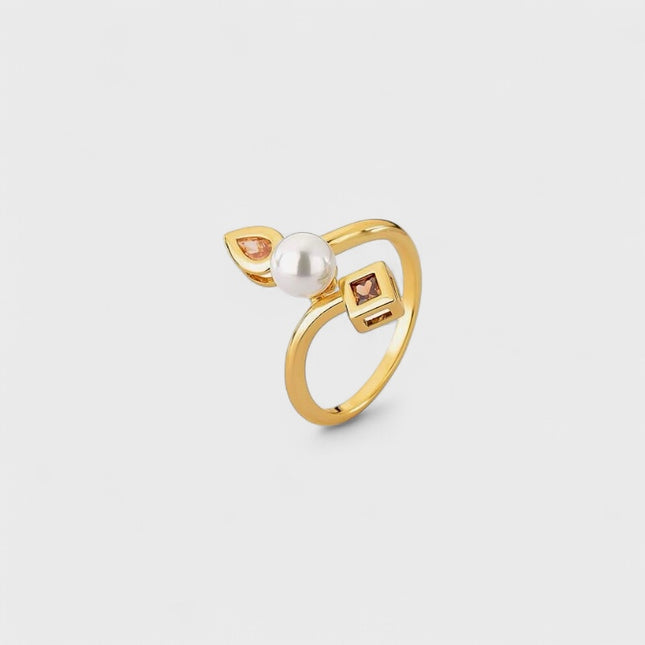 Pearls colourful ring
