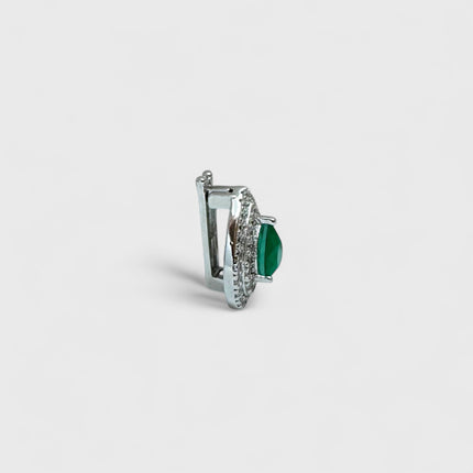 Heart fusion emerald charm