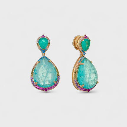 Fusion tourmaline drop earrings
