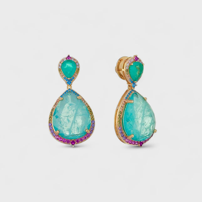 Fusion tourmaline drop earrings