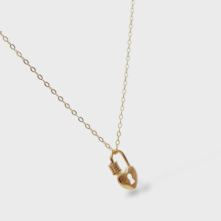 Padlock zirconia necklace