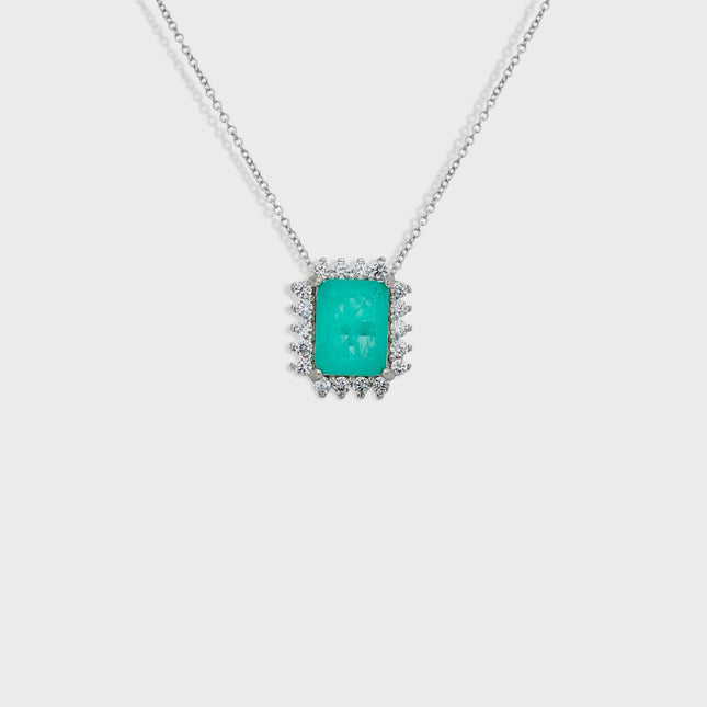 Sterling silver fusion Tourmaline Necklace