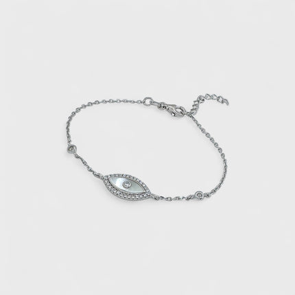 Mother of pearl devil eye bracelet