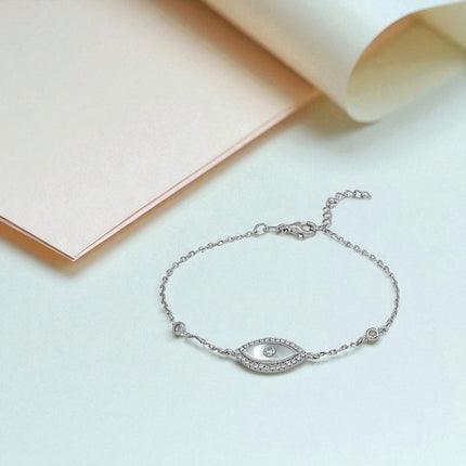 Mother of pearl devil eye bracelet