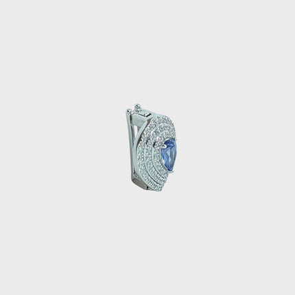 Tanzanite zirconia drop charm