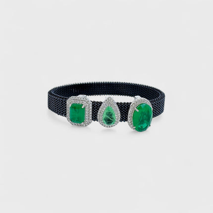 Fusion emerald oval charm