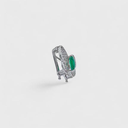 Butterfly emerald zirconia charm