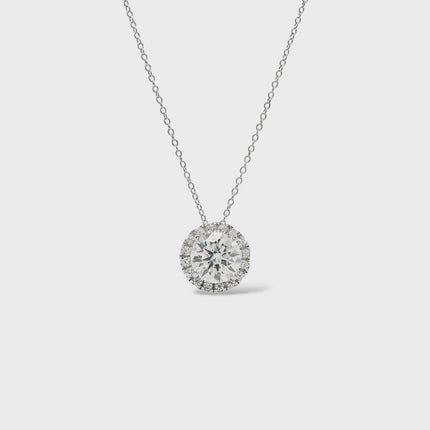 Moissanite round necklace
