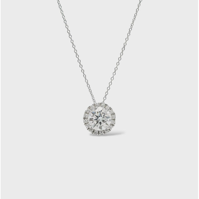 Moissanite round necklace