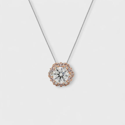 Moissanite colourful necklace
