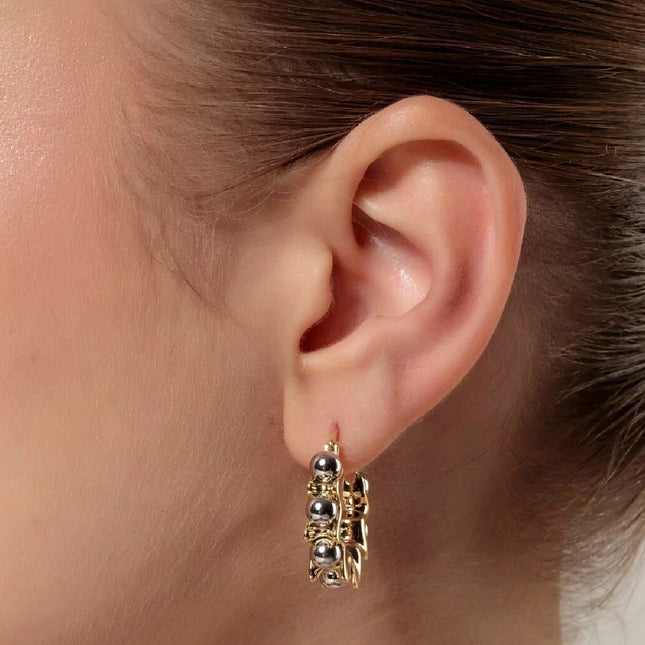 Hoop duo geometric earrings