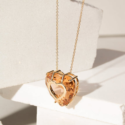 Heart crystal necklace
