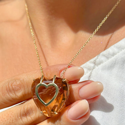 Heart crystal necklace
